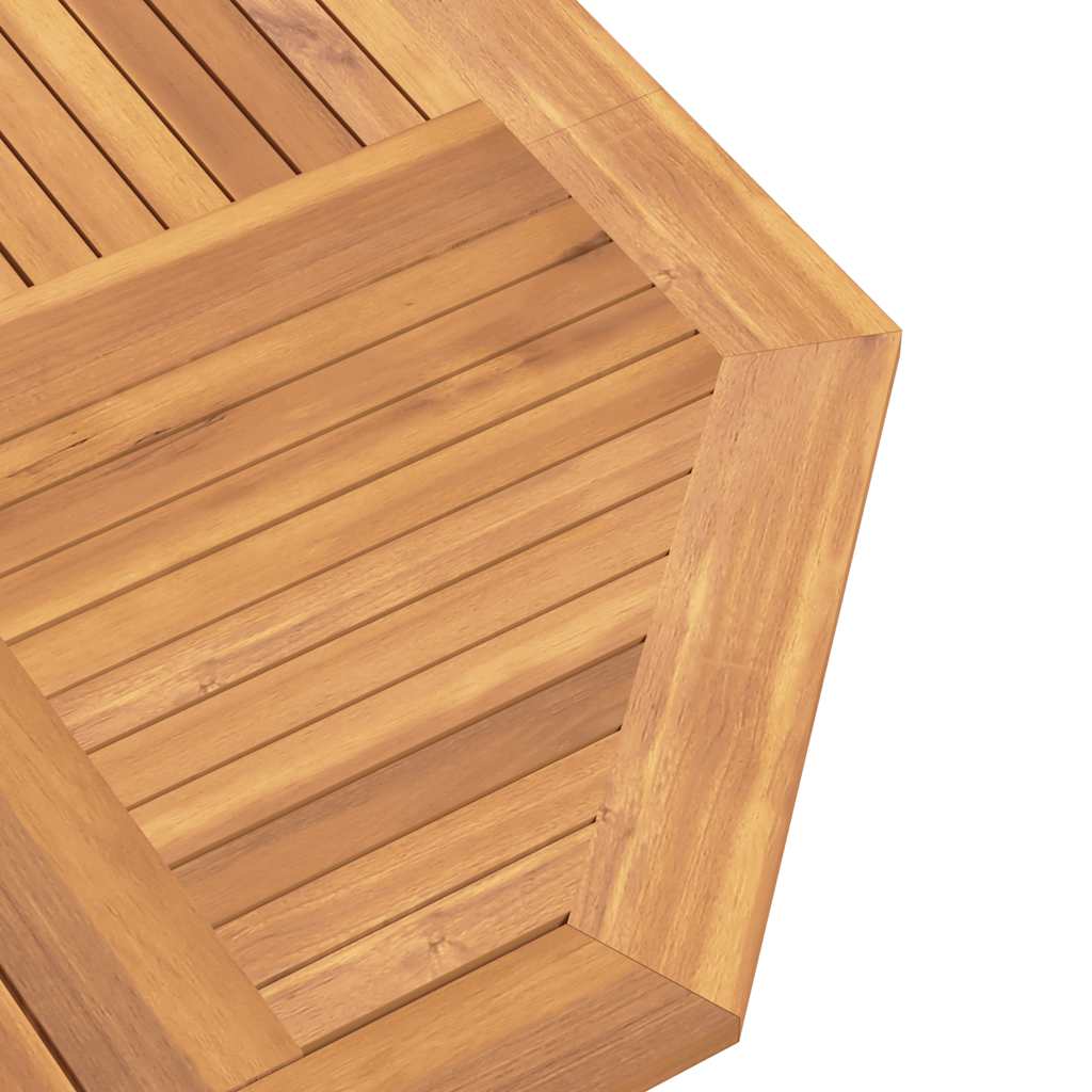 vidaXL Τραπέζι Κήπου Πτυσσόμενο 110 x 110 x 75 εκ. Μασίφ Ξύλο Teak