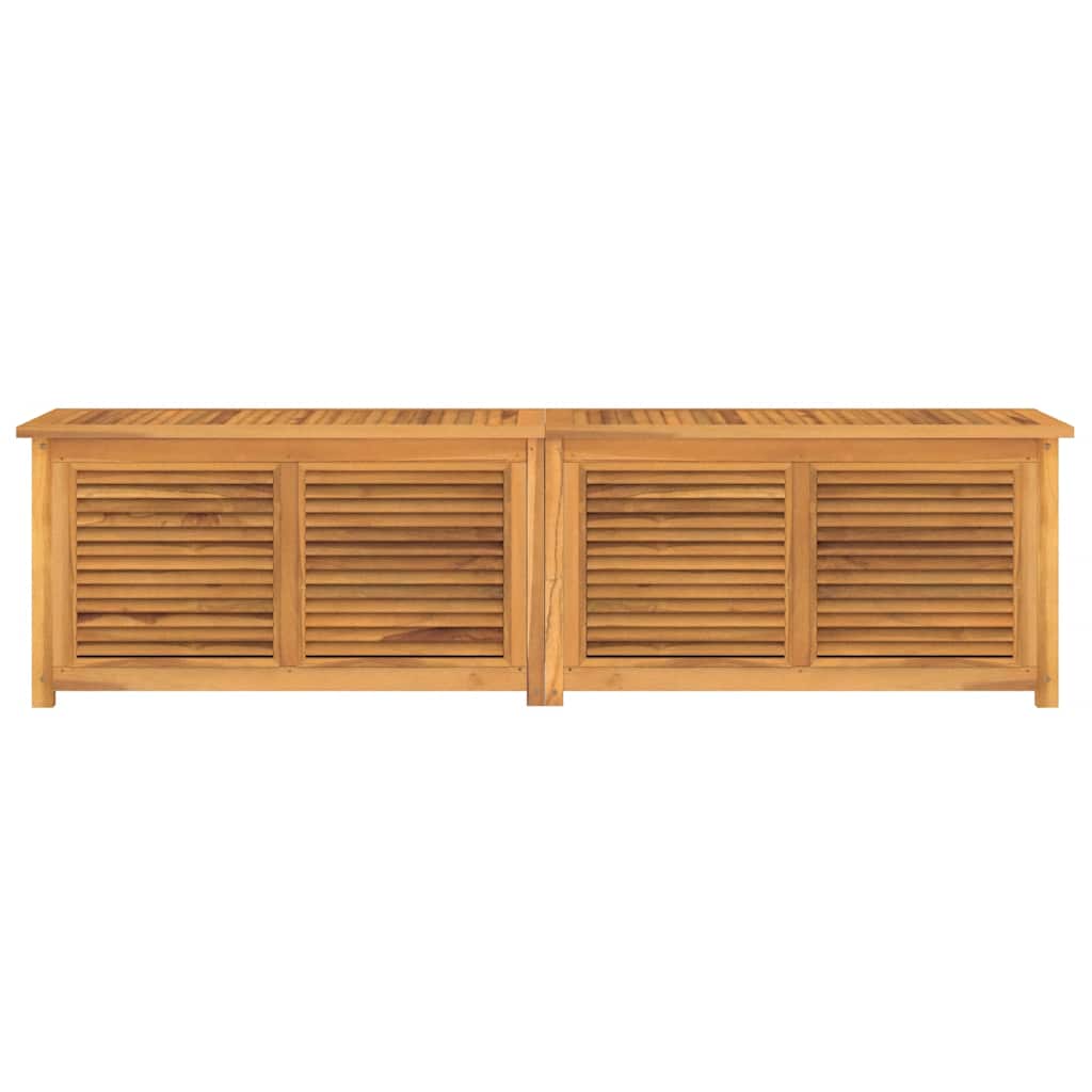vidaXL Μπαούλο Αποθήκευσης Κήπου με Τσάντα 200x50x55εκ Μασίφ Ξύλο Teak