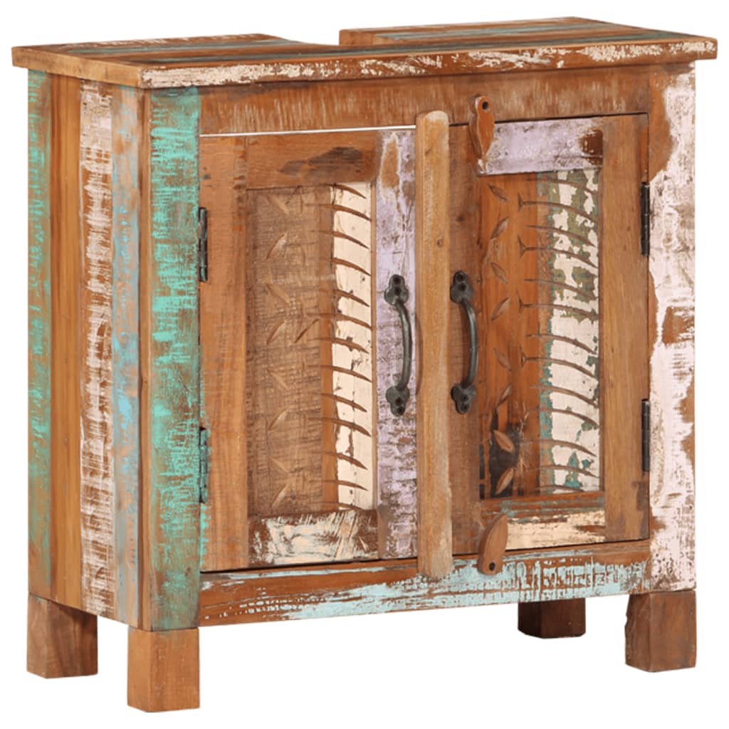 vidaXL Σετ Επίπλων Μπάνιου 4 Τεμαχίων από Μασίφ Ανακυκλωμένο Ξύλο