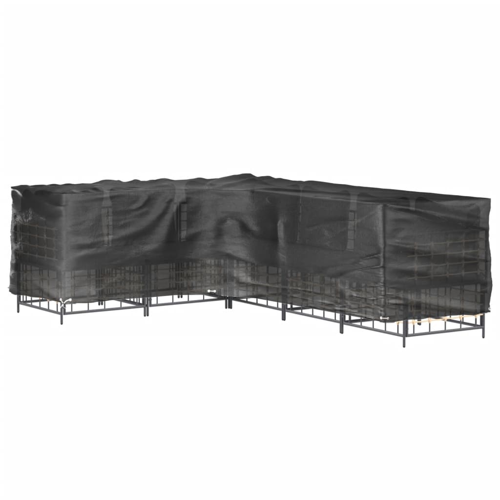 vidaXL Κάλυμμα Επίπλων Κήπου Σχήματος Γ με 16 Κρίκους 260x210x80 εκ.