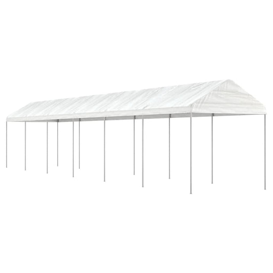 vidaXL Κιόσκι με Τέντα Λευκό 13,38 x 2,28 x 2,69 μ. από Πολυαιθυλένιο