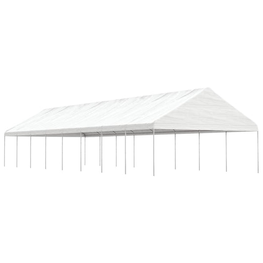vidaXL Κιόσκι με Τέντα Λευκό 17,84 x 5,88 x 3,75 μ. από Πολυαιθυλένιο