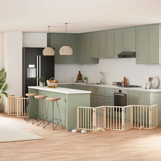 vidaXL Διαχωριστικό Σκύλων/Πόρτα Πτυσσόμενο 15 Πάνελ 750εκ Ξύλο Λεύκας