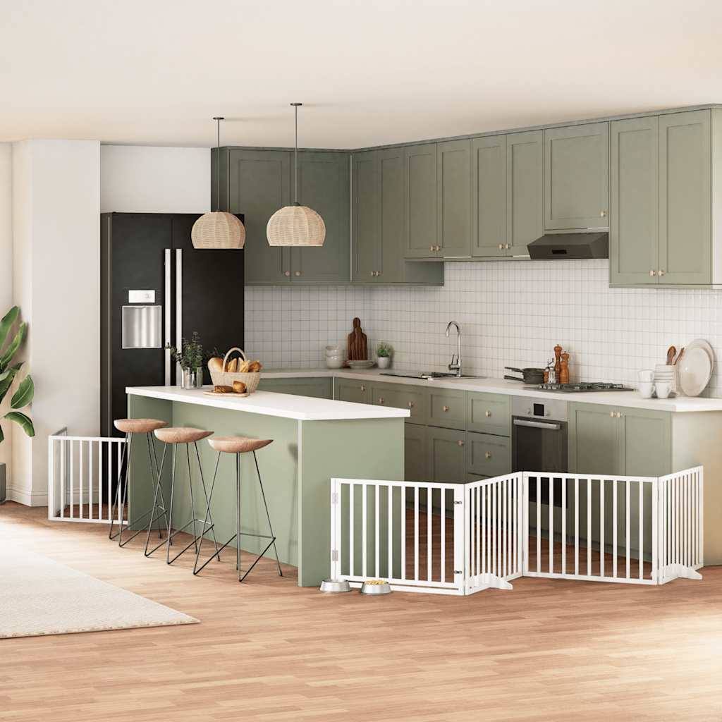 vidaXL Διαχωριστικό Σκύλων/Πόρτα Πτυσσόμενο 6 Πάνελ 480εκ. Ξύλο Λεύκας