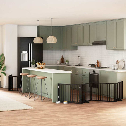 vidaXL Διαχωριστικό Σκύλων/Πόρτα Πτυσσόμενο 10 Πάνελ 800εκ Ξύλο Λεύκας