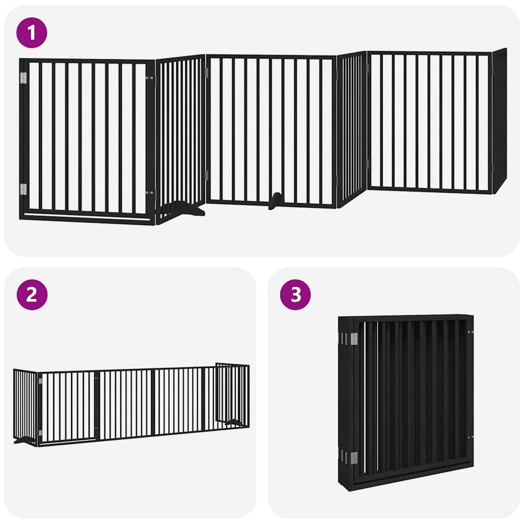 vidaXL Διαχωριστικό Σκύλων/Πόρτα Πτυσσόμενο 6 Πάνελ 480εκ. Ξύλο Λεύκας