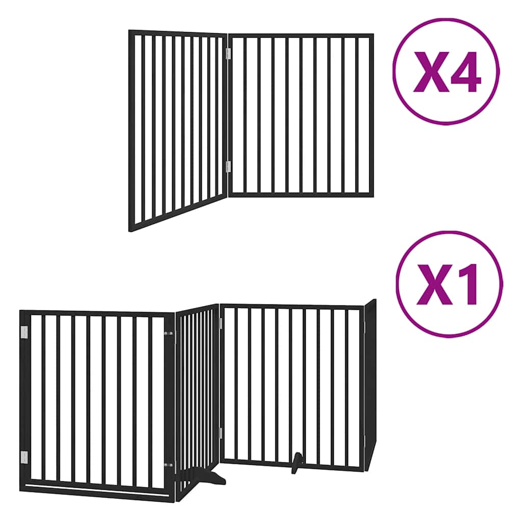 vidaXL Διαχωριστικό Σκύλων/Πόρτα Πτυσσόμενο 12 Πάνελ 960εκ Ξύλο Λεύκας