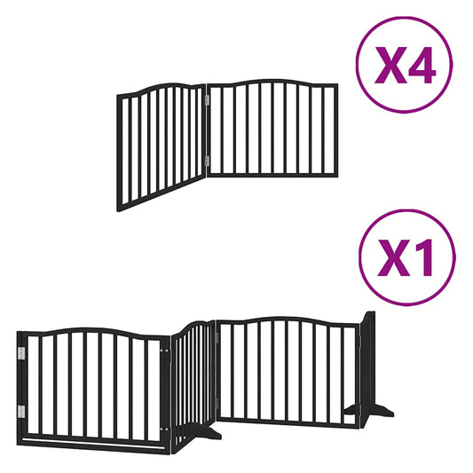 vidaXL Διαχωριστικό Σκύλων/Πόρτα Πτυσσόμενο 12 Πάνελ 960εκ Ξύλο Λεύκας