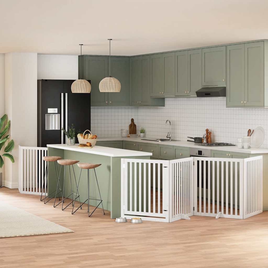 vidaXL Διαχωριστικό Σκύλων/Πόρτα Πτυσσόμενο 6 Πάνελ 480εκ. Ξύλο Λεύκας