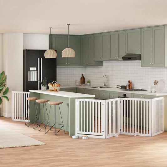 vidaXL Διαχωριστικό Σκύλων/Πόρτα Πτυσσόμενο 6 Πάνελ 480εκ. Ξύλο Λεύκας