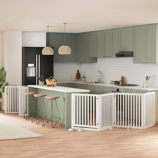 vidaXL Διαχωριστικό Σκύλων/Πόρτα Πτυσσόμενο 10 Πάνελ 800εκ Ξύλο Λεύκας