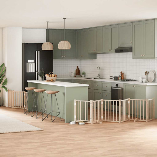 vidaXL Διαχωριστικό Σκύλων/Πόρτα Πτυσσόμενο 9 Πάνελ 450 εκ Ξύλο Λεύκας