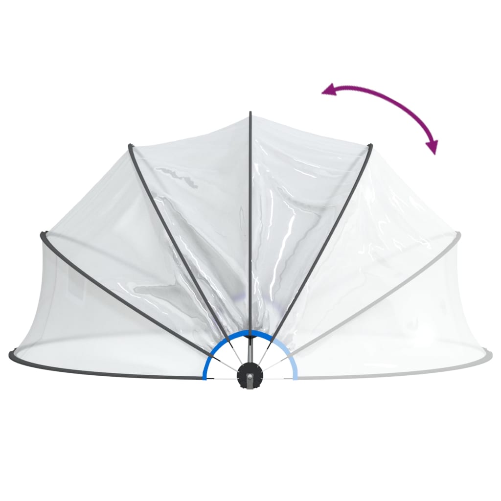 vidaXL Προστατευτικό Κάλυμμα Πισίνας Στρογγυλό 406 x 203 εκ. από PVC