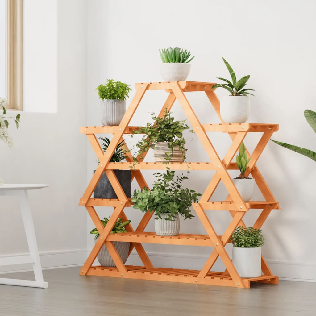 vidaXL Βάση Λουλουδιών 110x25x105 εκ. από Μασίφ Ξύλο Ελάτης