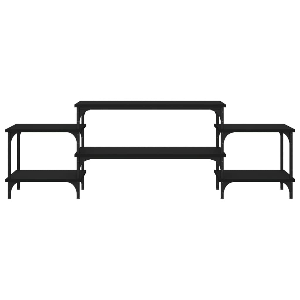 vidaXL Έπιπλο Τηλεόρασης Μαύρο 157x35x52 εκ. Επεξ. Επεξεργασμένο Ξύλο