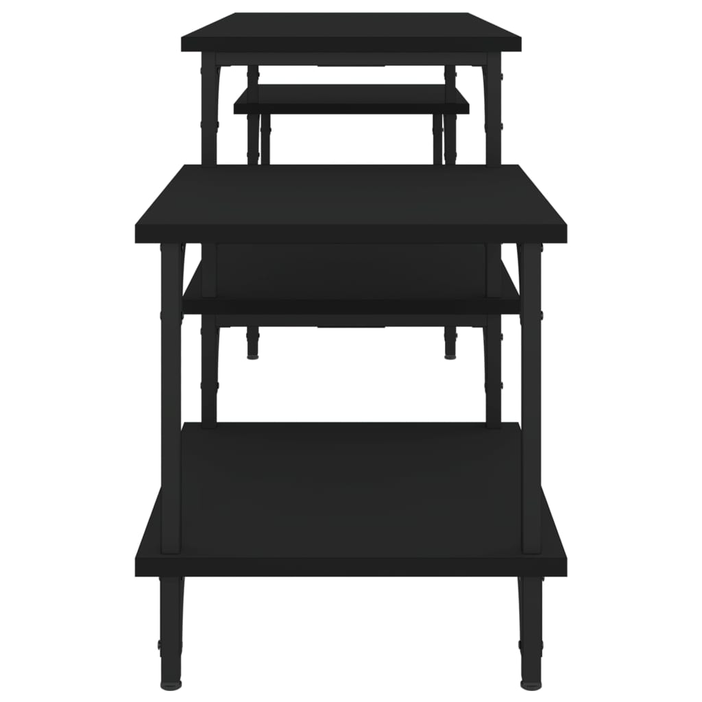 vidaXL Έπιπλο Τηλεόρασης Μαύρο 157x35x52 εκ. Επεξ. Επεξεργασμένο Ξύλο