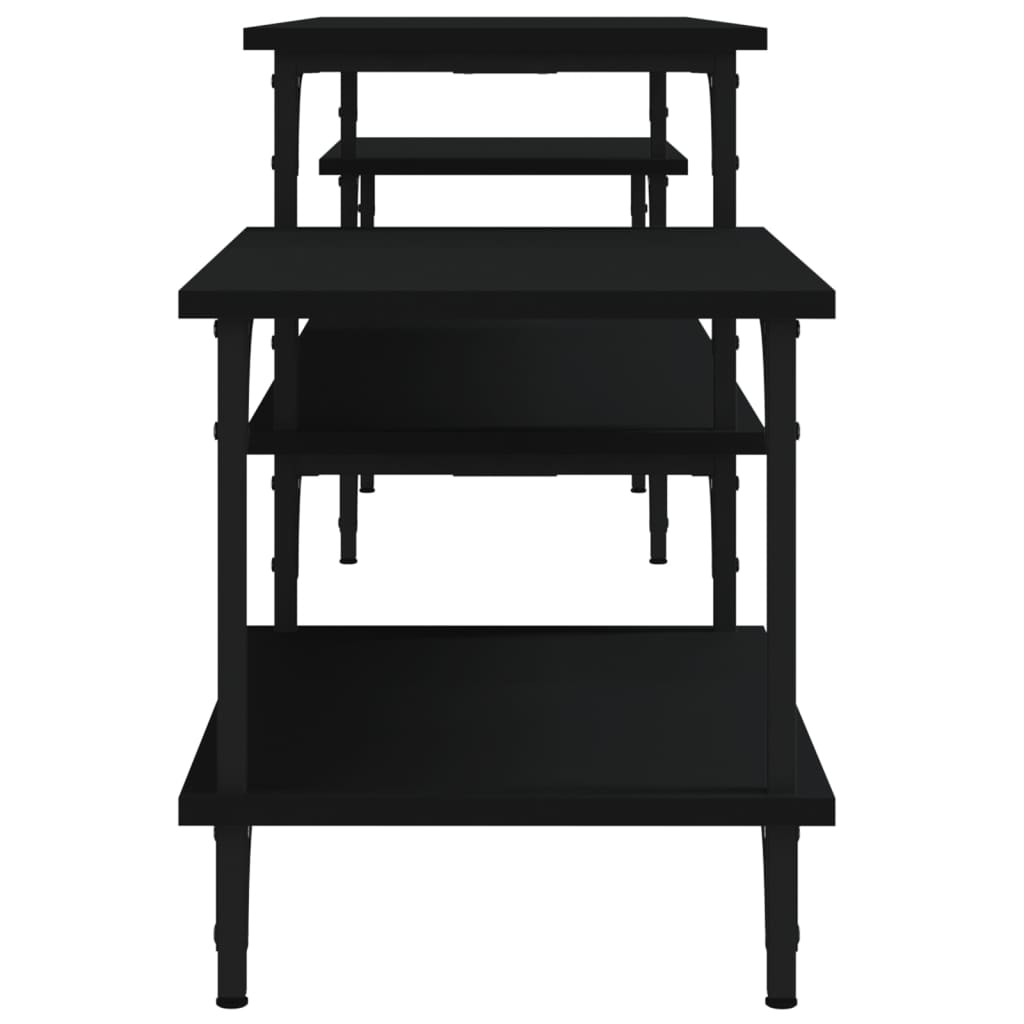 vidaXL Έπιπλο Τηλεόρασης Μαύρο 197x35x52 εκ. από Επεξεργασμένο Ξύλο