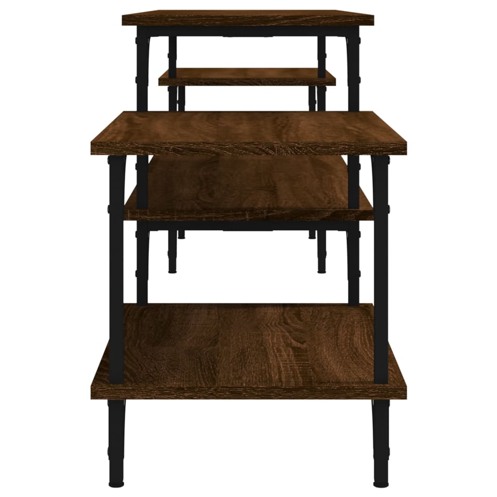 vidaXL Έπιπλο Τηλεόρασης Καφέ Δρυς 197x35x52 εκ. Επεξεργασμένο Ξύλο