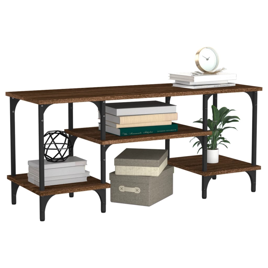 vidaXL Έπιπλο Τηλεόρασης Καφέ Δρυς 102x35x45,5 εκ. Επεξεργασμένο Ξύλο