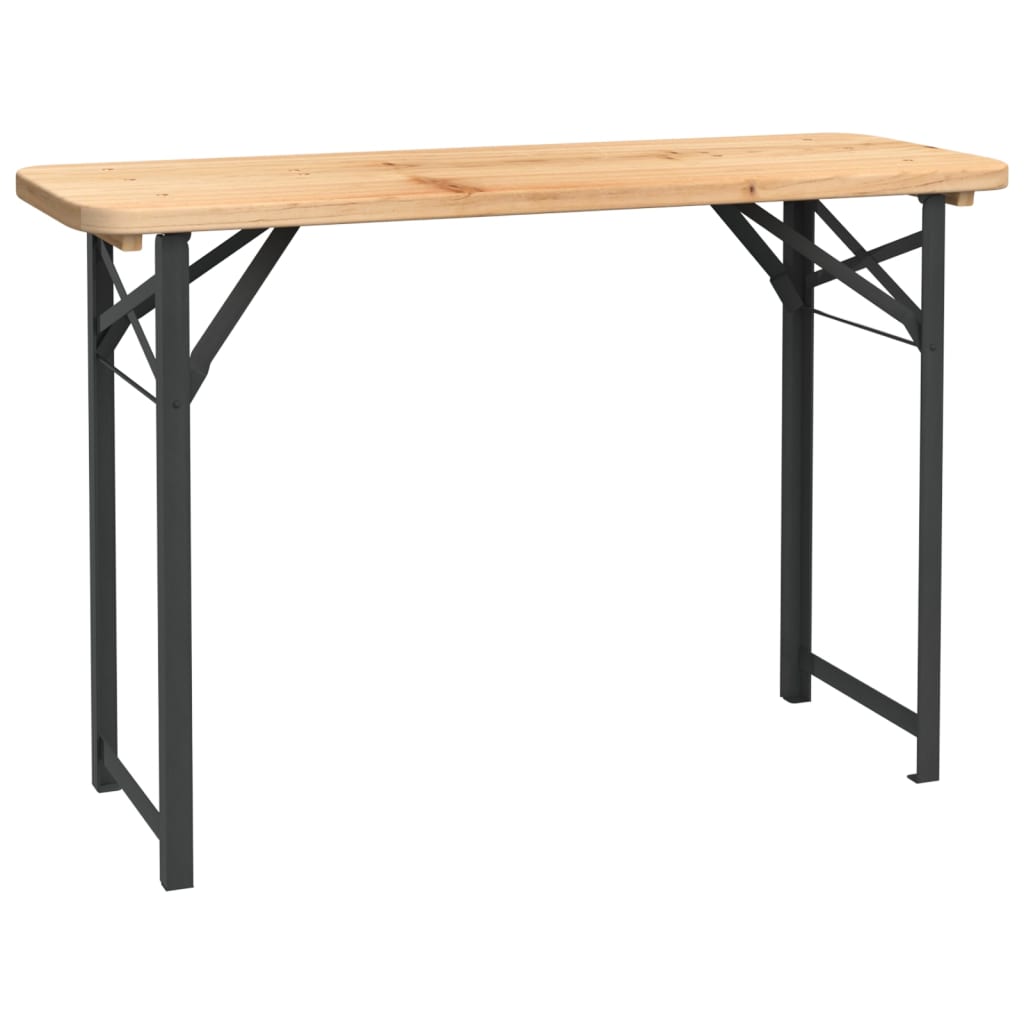 vidaXL Τραπέζι Μπύρας Πτυσσόμενο Σετ 3 Τεμαχίων από Μασίφ Ξύλο Ελάτης