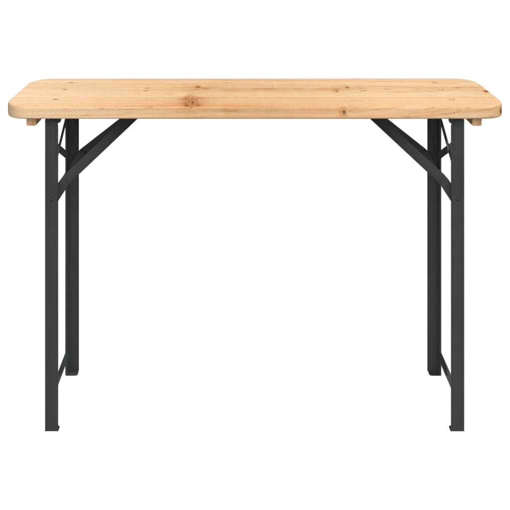 vidaXL Τραπέζι Μπύρας Πτυσσόμενο Σετ 3 Τεμαχίων από Μασίφ Ξύλο Ελάτης
