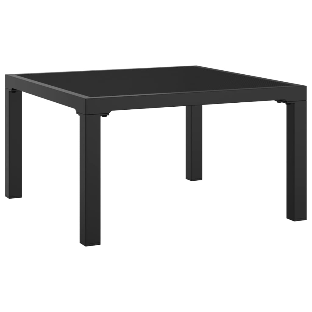 vidaXL Υποπόδιο Κήπου Μαύρο και Γκρι από Συνθετικό Ρατάν με Μαξιλάρι