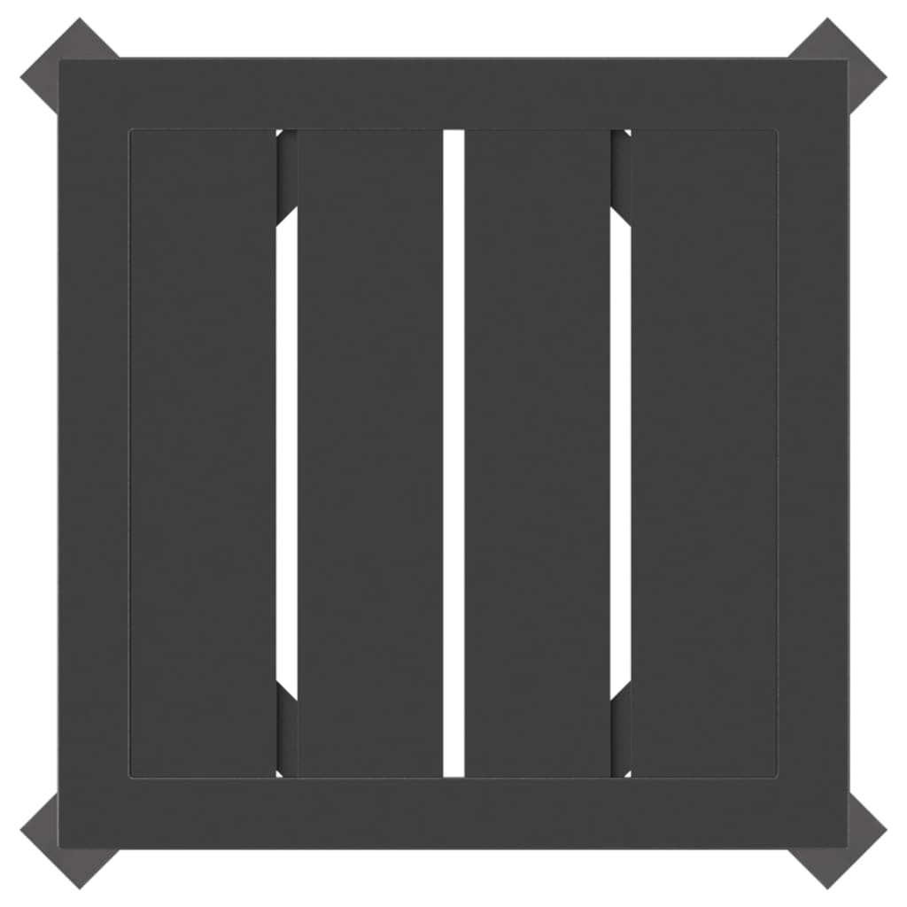 vidaXL Τραπέζι Κήπου Ανθρακί 34 x 34 x 38 εκ. Ατσάλινο