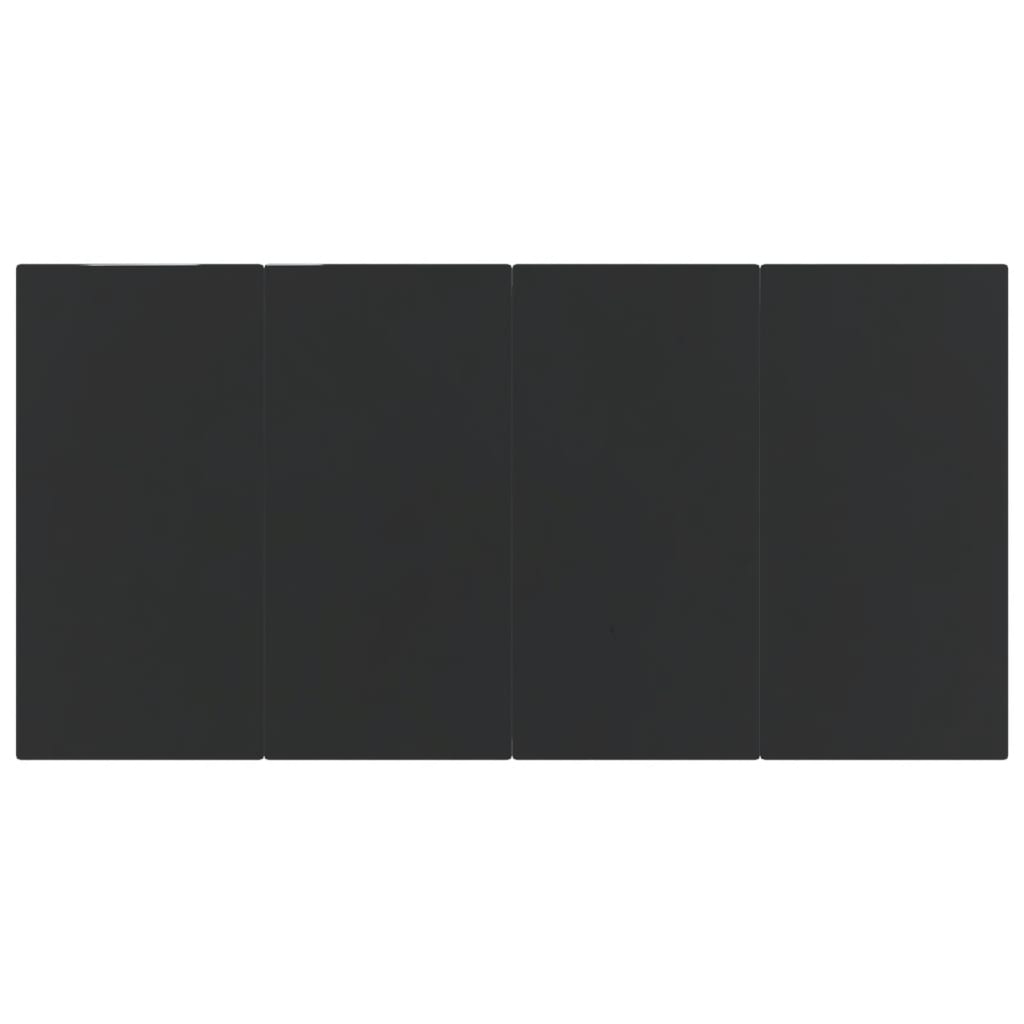 vidaXL Σετ Τραπεζαρίας Κήπου 7 Τεμαχίων Μαύρο Βαμβακερό Σχοινί/Ατσάλι