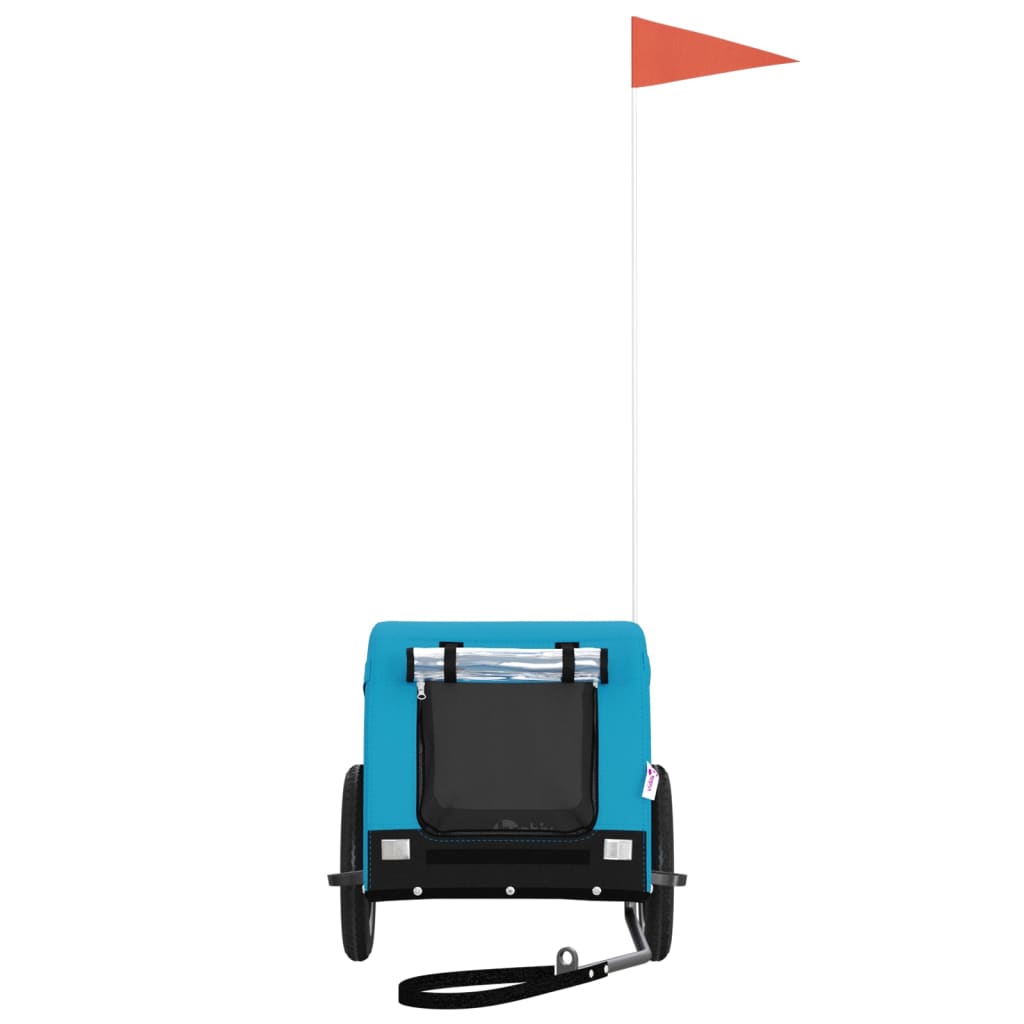 vidaXL Τρέιλερ Ποδηλάτου Κατοικίδιων Μπλε/Μαύρο Ύφασμα Oxford/Σίδηρος