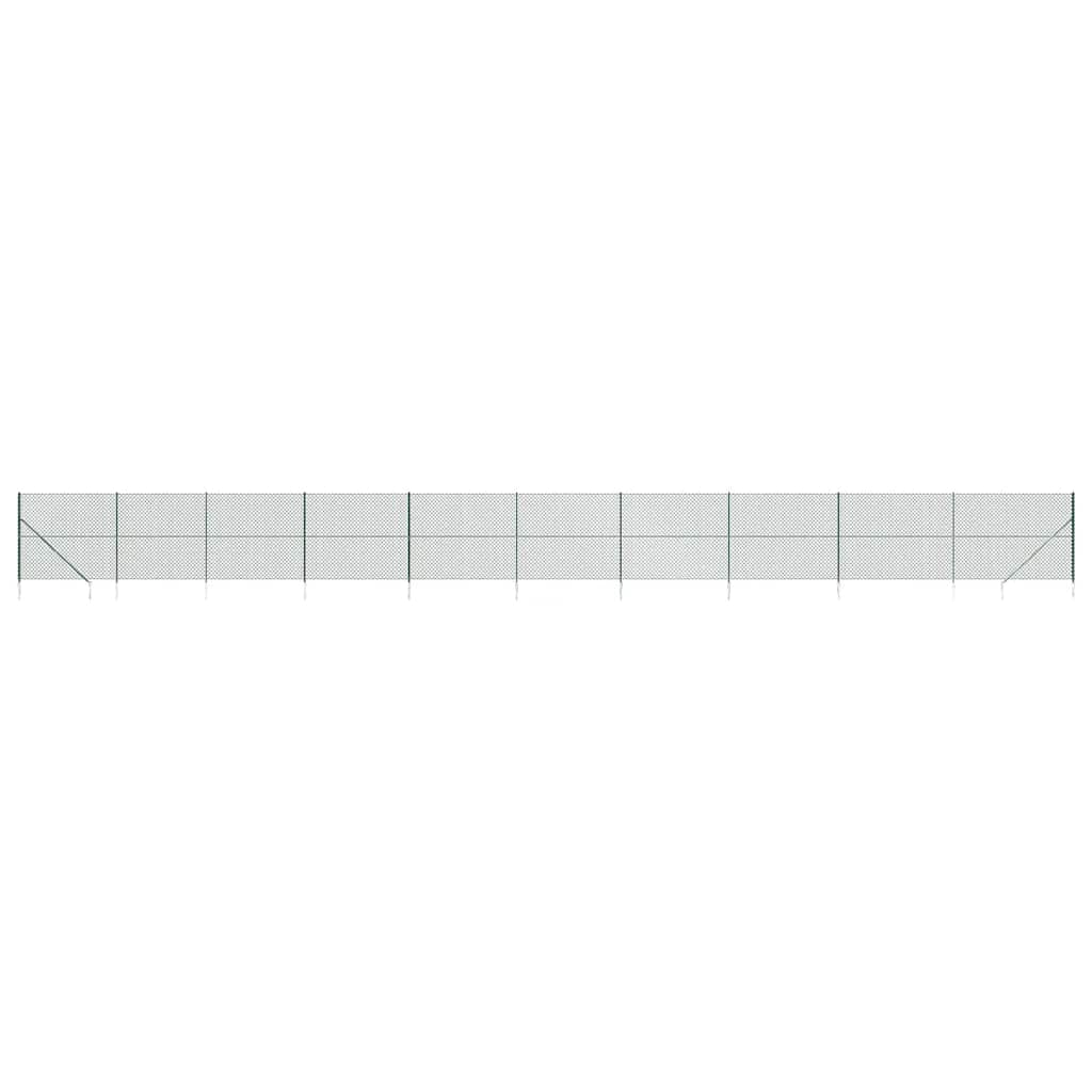 vidaXL Συρματόπλεγμα Περίφραξης Πράσινο 1,6 x 25 μ. με Καρφωτές Βάσεις