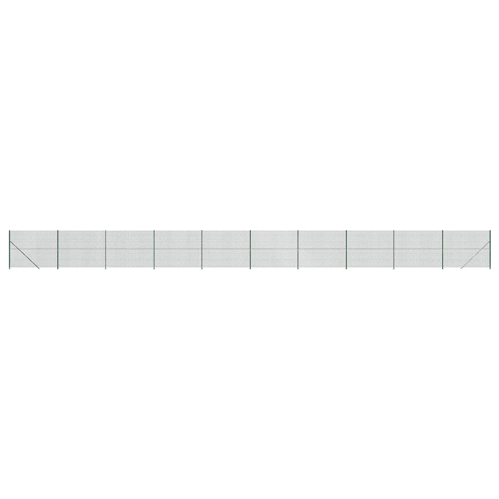 vidaXL Συρματόπλεγμα Περίφραξης Πράσινο 1,6 x 25 μ. με Βάσεις Φλάντζα