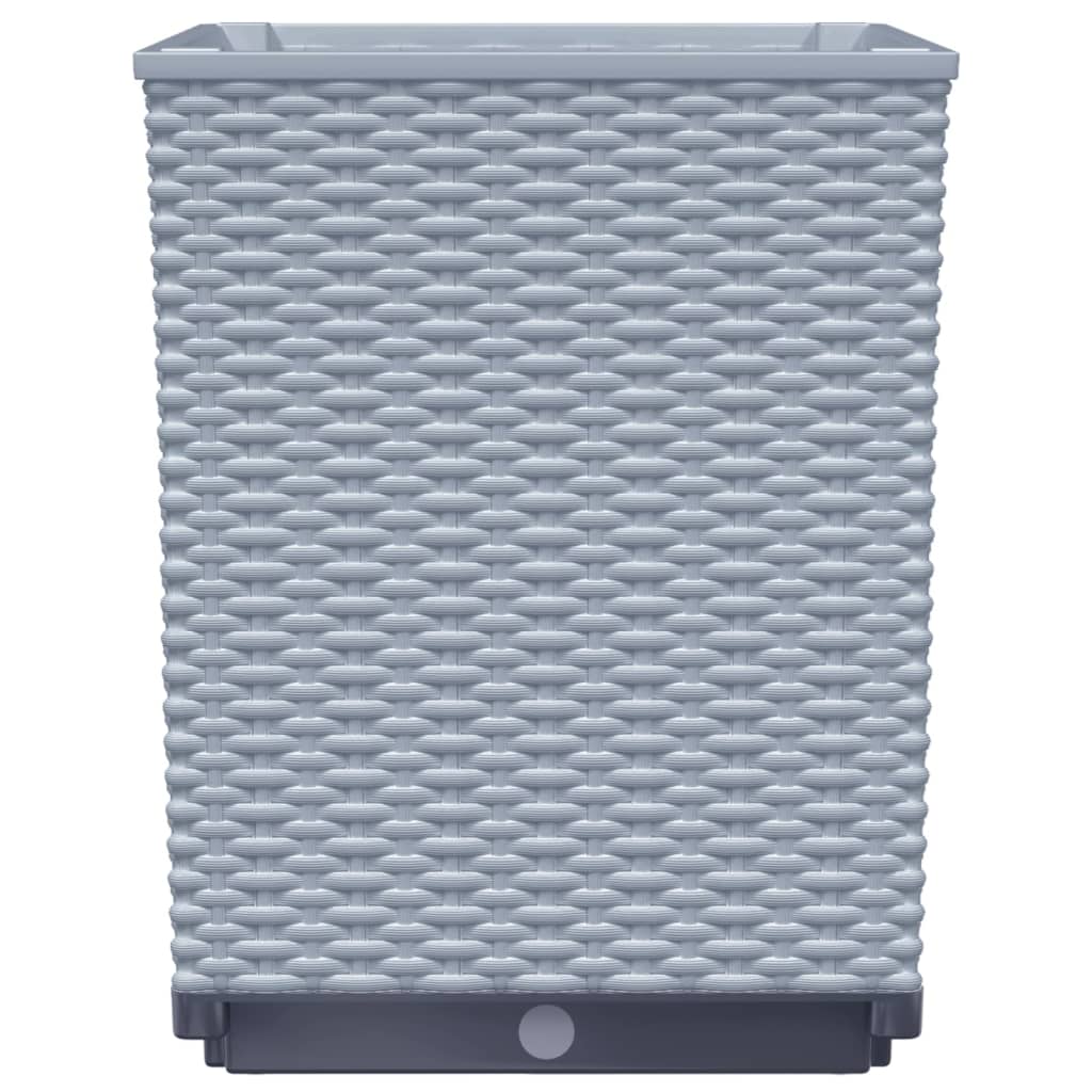 vidaXL Ζαρντινιέρες 2 τεμ. Ανοιχτό Γκρι 30x30x37 εκ. Πολυπροπυλένιο