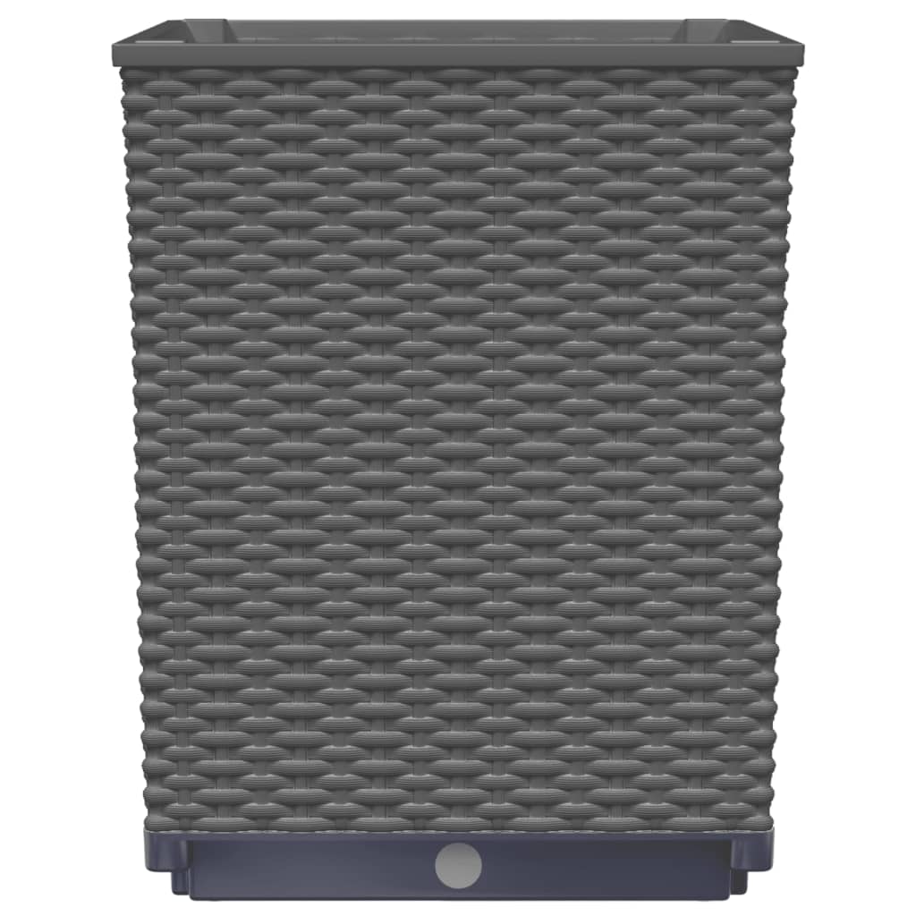 vidaXL Ζαρντινιέρες 2 τεμ. Μαύρες 30 x 30 x 37 εκ. από Πολυπροπυλένιο