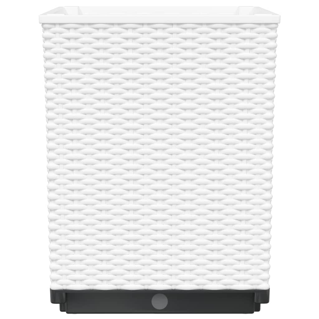 vidaXL Ζαρντινιέρες 2 τεμ. Λευκές 30 x 30 x 37 εκ. από Πολυπροπυλένιο