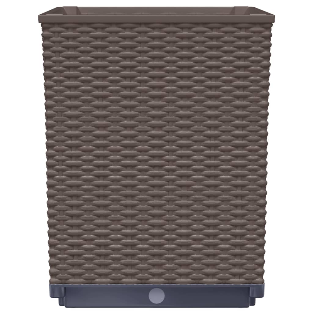 vidaXL Ζαρντινιέρες 4 τεμ. Καφέ 30 x 30 x 37 εκ. από Πολυπροπυλένιο