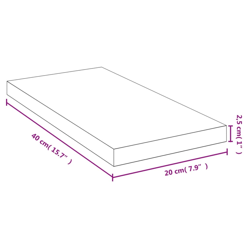 vidaXL Ράφι Τοίχου 40x20x2,5 εκ. από Μπαμπού