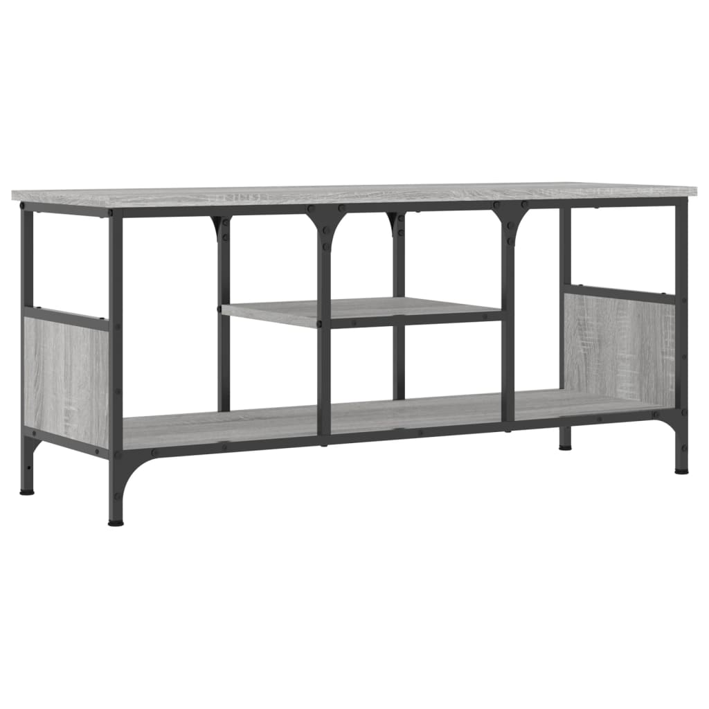vidaXL Έπιπλο Τηλεόρασης Sonoma Γκρι 100x35x45 εκ. Επεξ. Ξύλο/Σίδερο