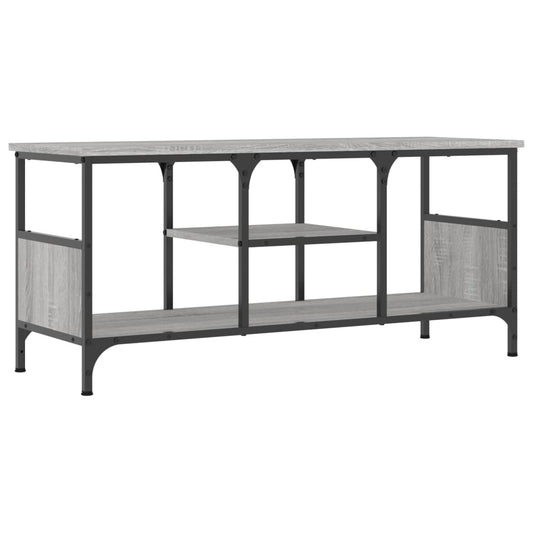 vidaXL Έπιπλο Τηλεόρασης Sonoma Γκρι 100x35x45 εκ. Επεξ. Ξύλο/Σίδερο