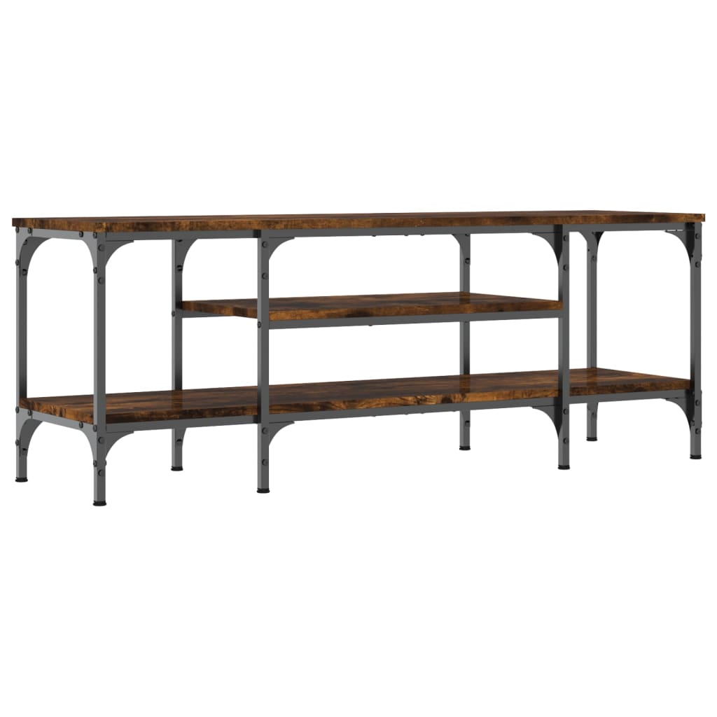 vidaXL Έπιπλο Τηλεόρασης Καπνιστή Δρυς 121x35x45 εκ. Επεξ. Ξύλο/Σίδερο