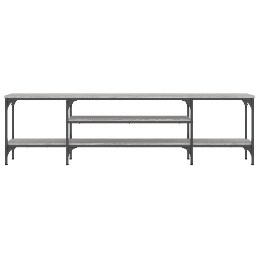 vidaXL Έπιπλο Τηλεόρασης Sonoma Γκρι 161x35x45 εκ. Επεξ. Ξύλο/Σίδερο