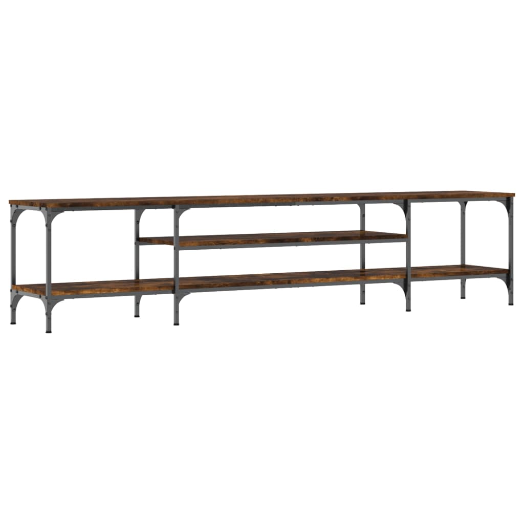 vidaXL Έπιπλο Τηλεόρασης Καπνιστή Δρυς 201x35x45 εκ. Επεξ. Ξύλο/Σίδερο