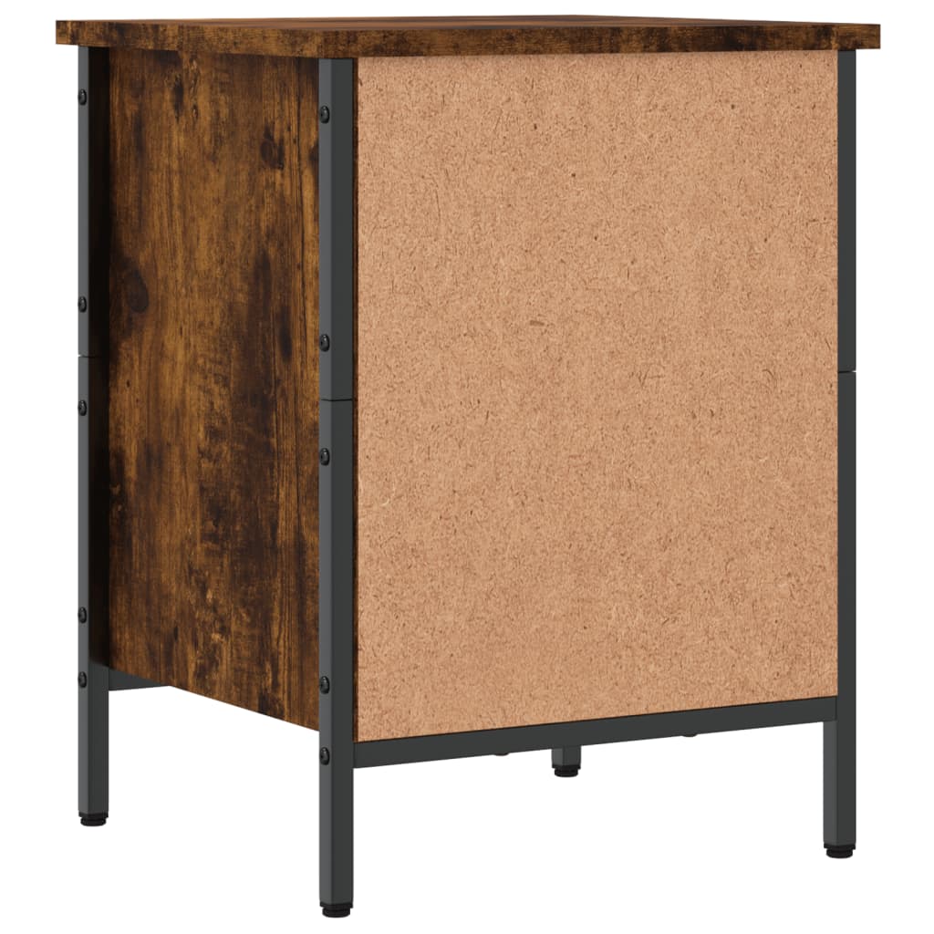 vidaXL Παπουτσοθήκη Καπνιστή Δρυς 38 x 35 x 50 εκ. από Επεξεργ. Ξύλο