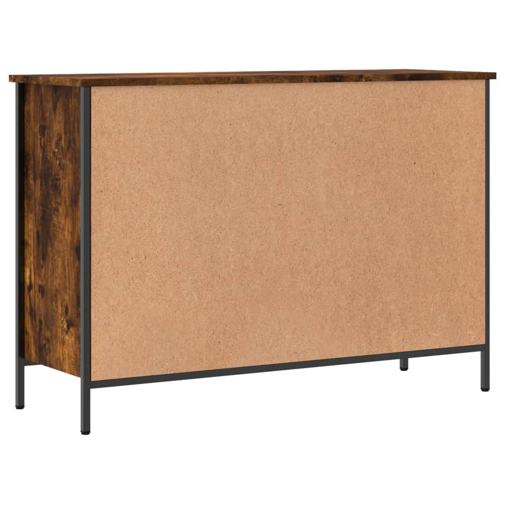 vidaXL Παπουτσοθήκη Καπνιστή Δρυς 100 x 35 x 70 εκ. από Επεξεργ. Ξύλο