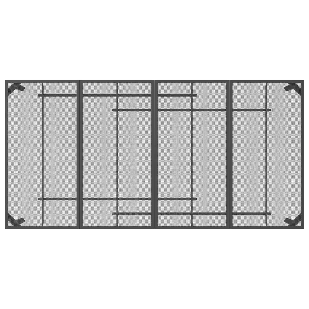 vidaXL Τραπέζι Κήπου Ανθρακί με Πλέγμα 200x100x72 εκ. Ατσάλινο