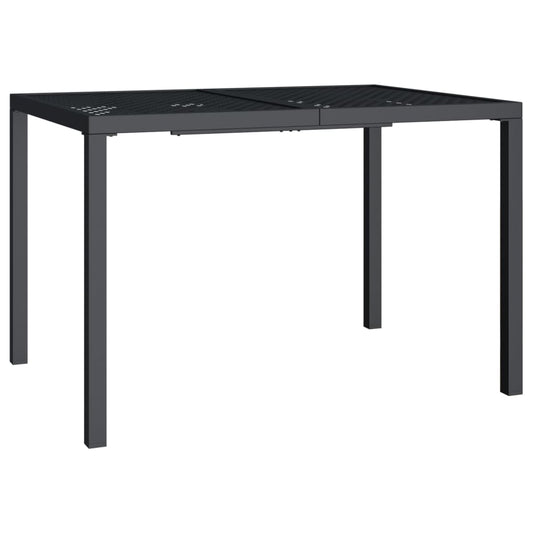 vidaXL Τραπέζι Κήπου Ανθρακί 110x80x72 εκ. Ατσάλινο