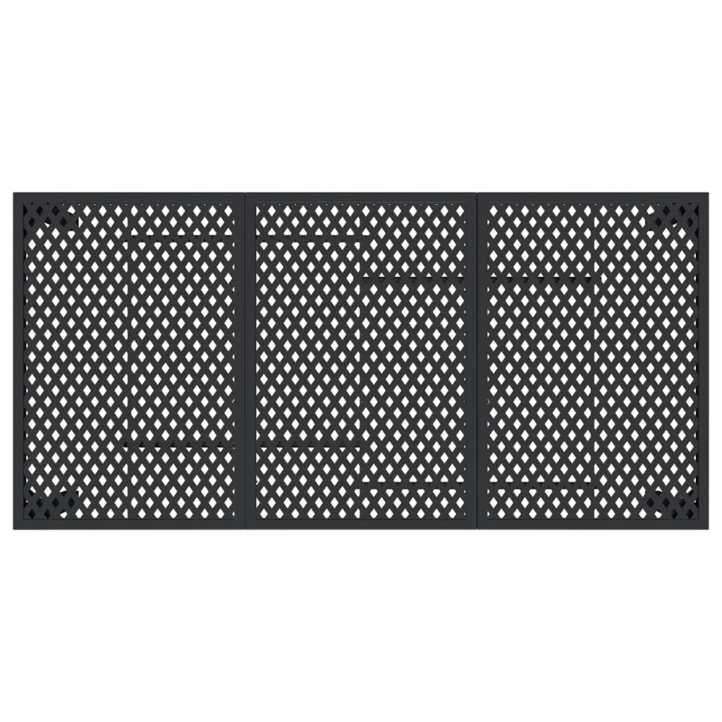 vidaXL Τραπέζι Κήπου Ανθρακί 165x80x72 εκ. Ατσάλινο