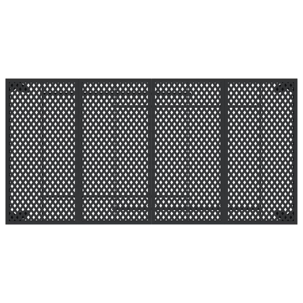 vidaXL Τραπέζι Κήπου Ανθρακί 200x100x72 εκ. Ατσάλινο