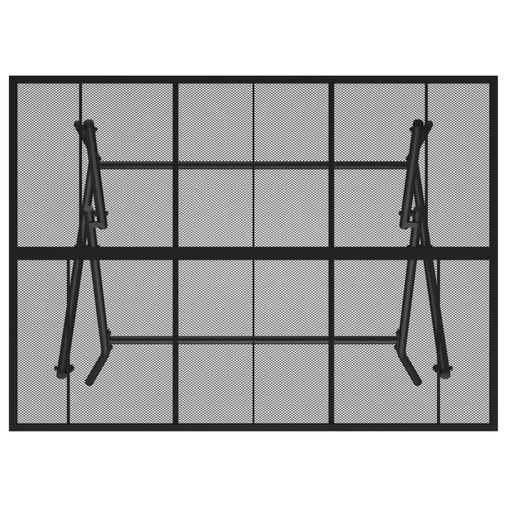 vidaXL Τραπέζι Κήπου Πτυσσόμενο με Πλέγμα Ανθρακί 110x80x72 εκ. Ατσάλι