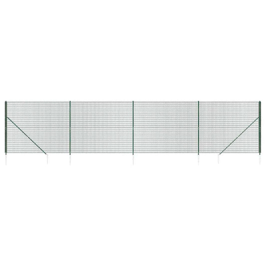 vidaXL Συρματόπλεγμα Περίφραξης Πράσινο 2,2 x 10 μ. με Καρφωτές Βάσεις