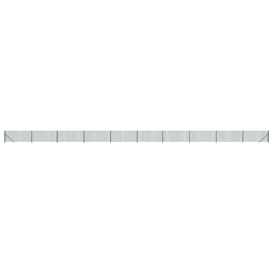 vidaXL Συρματόπλεγμα Περίφραξης Πράσινο 1,1 x 25 μ. με Βάσεις Φλάντζα